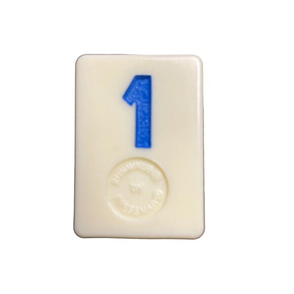 Pressman Rummikub Blue 1 Tile Original Replacement Game Piece Smooth Back u - Picture 1 of 2